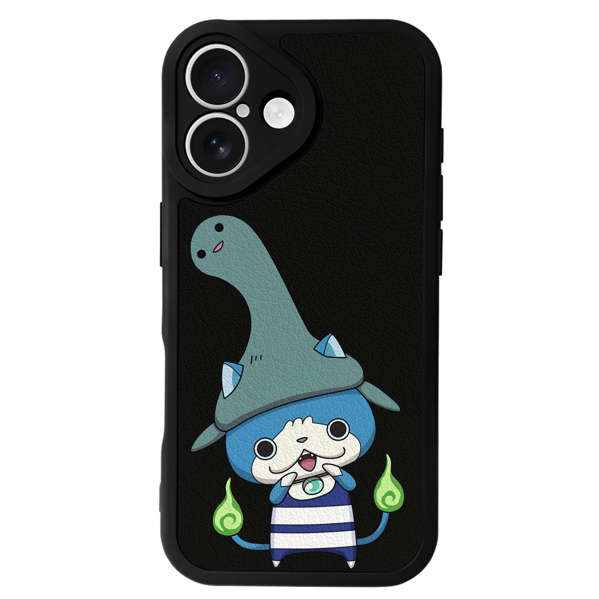 （画像用） 妖怪ウォッチ Yo-kai Watch 【iPhone 16シリーズ対応】シリコンスマホケース（レザー調） 材質：シリコン